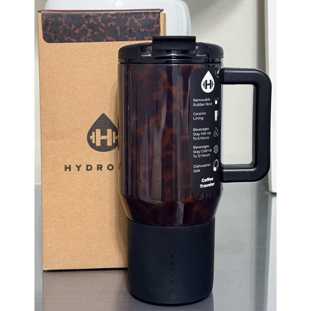 HYDROJUG‎ 20oz Traveler Coffee Mug, TORTOISE